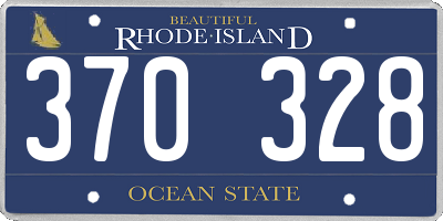 RI license plate 370328