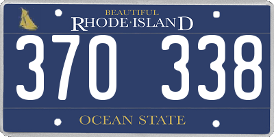 RI license plate 370338