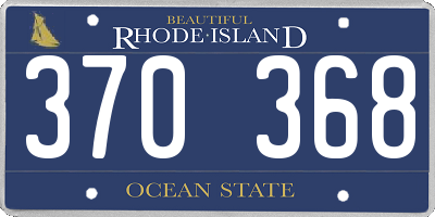 RI license plate 370368