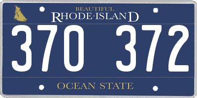RI license plate 370372