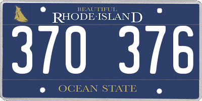 RI license plate 370376