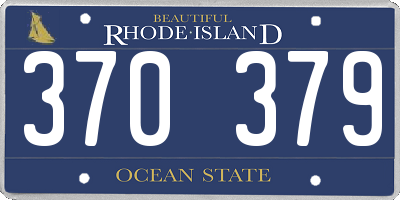 RI license plate 370379