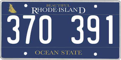 RI license plate 370391