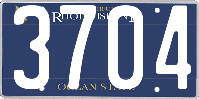 RI license plate 3704
