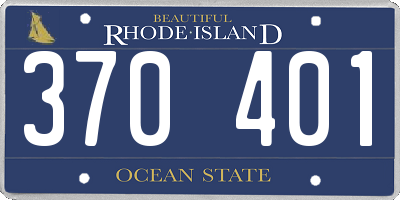 RI license plate 370401