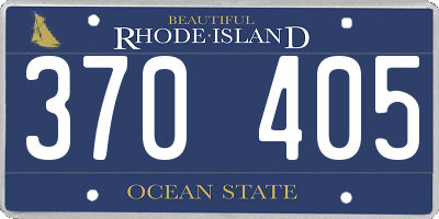 RI license plate 370405
