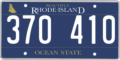 RI license plate 370410