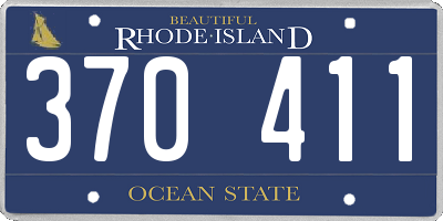 RI license plate 370411