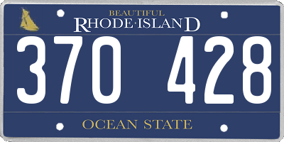 RI license plate 370428