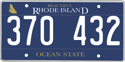 RI license plate 370432