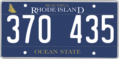 RI license plate 370435