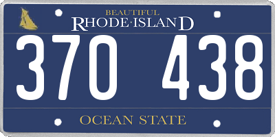 RI license plate 370438