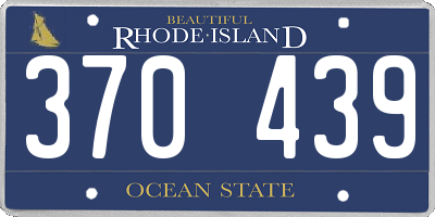RI license plate 370439