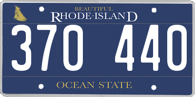 RI license plate 370440