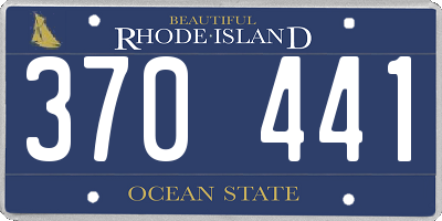 RI license plate 370441