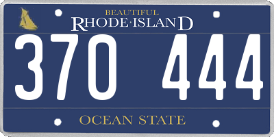 RI license plate 370444