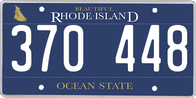 RI license plate 370448