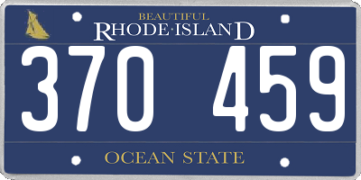 RI license plate 370459