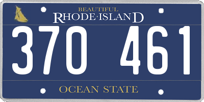 RI license plate 370461