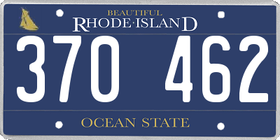 RI license plate 370462