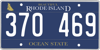 RI license plate 370469