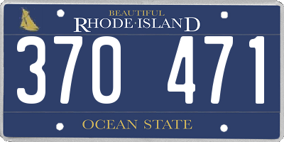 RI license plate 370471