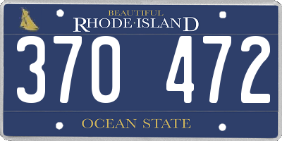 RI license plate 370472