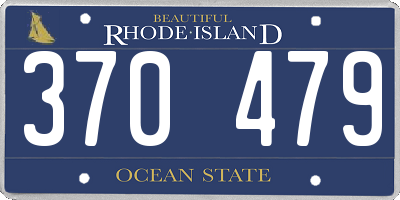 RI license plate 370479