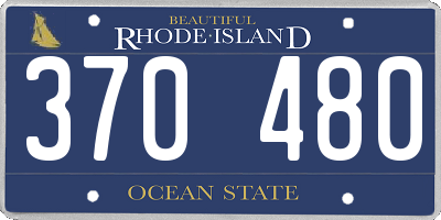 RI license plate 370480