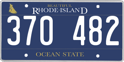 RI license plate 370482