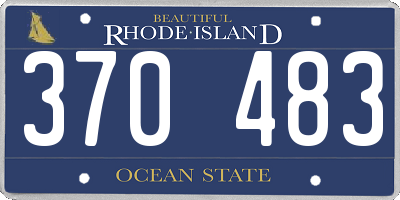 RI license plate 370483
