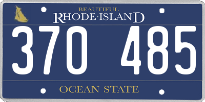 RI license plate 370485