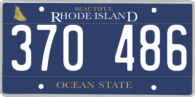 RI license plate 370486