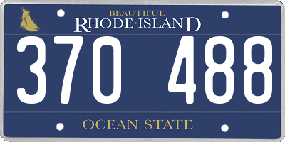 RI license plate 370488