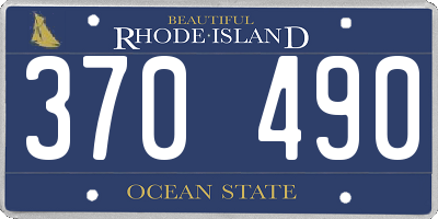 RI license plate 370490