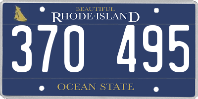 RI license plate 370495