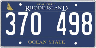 RI license plate 370498