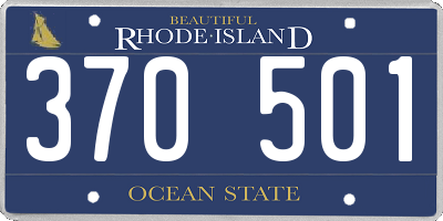 RI license plate 370501