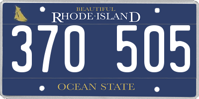 RI license plate 370505