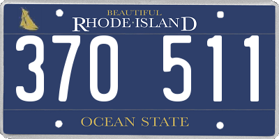 RI license plate 370511
