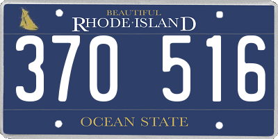 RI license plate 370516