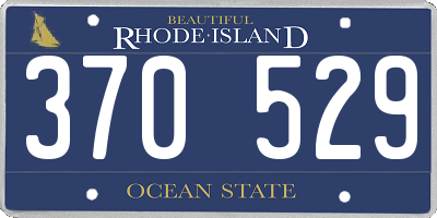 RI license plate 370529