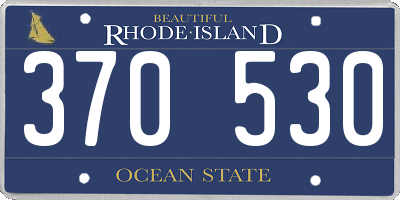 RI license plate 370530