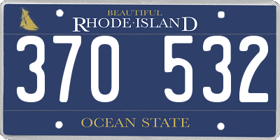 RI license plate 370532