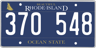 RI license plate 370548