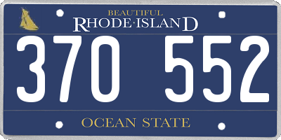 RI license plate 370552
