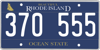 RI license plate 370555