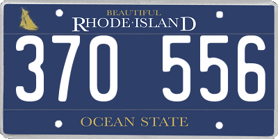 RI license plate 370556