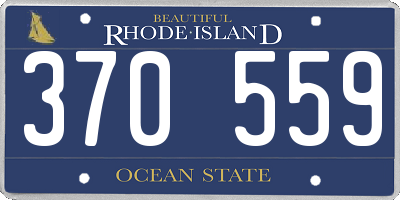 RI license plate 370559