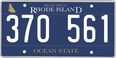 RI license plate 370561